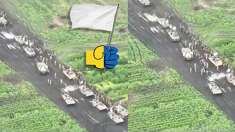 Hundreds of Ukraine Troops SURRENDER en-masse; WHITE FLAGS on Tanks! 🏳️