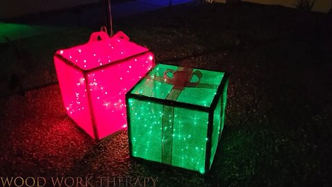 Light up Christmas packages decoration