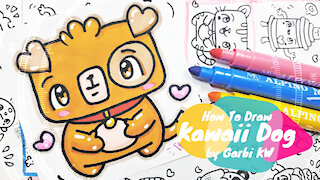 how to Draw Kawaii Dog - handmade drawings by Garbi KW