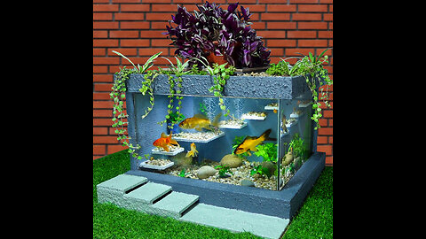 Creative ideas from ceramic tiles - Diy fish tank very easy