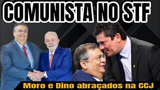 Colocamos um Ministro comunista no STF, disse Lula. Um abraço contrangedor Sergio Moro e Flavio Dino