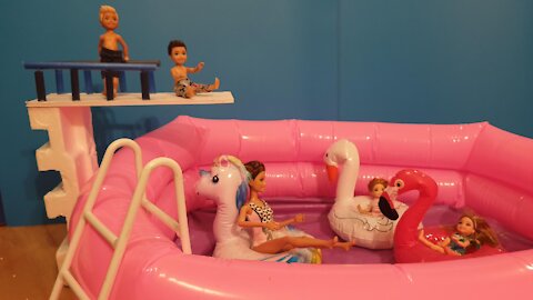 Doll Swimming Pool Diving Board DIY - Styrofoam Diving Board