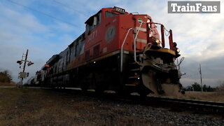 Train 397 CN 3271 & CN 3824 Locomotives Manifest Train West In Ontario