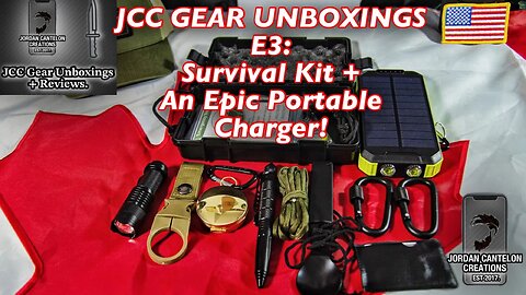 I'VE NEVER SEEN A PORTABLE CHARGER LIKE THIS??!! Survival Kit + Portable Charger Unboxing and Demo!