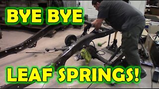 PART 13 - 1952 Chevy 3100 - Removing Rear Leaf Spings & Rear end!