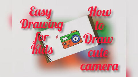 How to draw Cute Camera.Easy Drawing for Kids.#viral #viralvideo #viralvideos #easy #kids