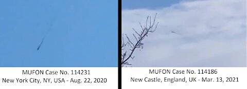 Two identical UFOs leaving vapor trails in their wake | New MUFON Case | PUC