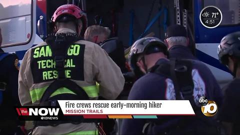 Fire crews rescue early-morning hiker in Mission Trails