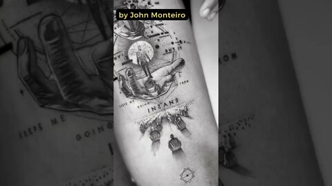 Stunning work by John Monteiro #shorts #tattoos #inked #youtubeshorts