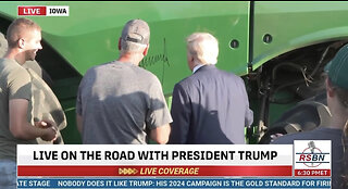 EPIC: President Trump Meets With Farmers in Iowa, Signs Combine Harvester