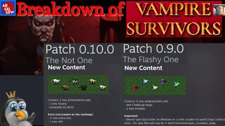 Breakdown of Vampire Survivors 0.9.0 "The Flashy One" and 0.10.0 "The Not One"!