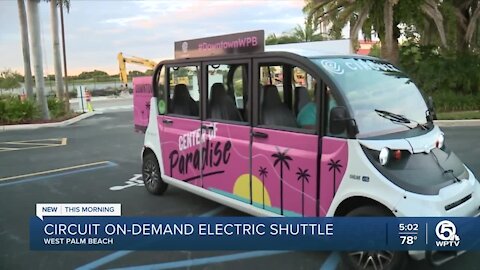 West Palm Beach to offer free rides on electric shuttle