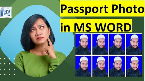 How to make passport size photo in ms word ||4*6 paper print passport size image || photo crop ms |