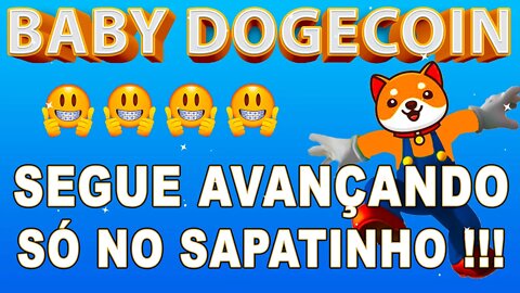 BABY DOGECOIN SEGUE AVANCANDO SÓ NO SAPATINHO !!!