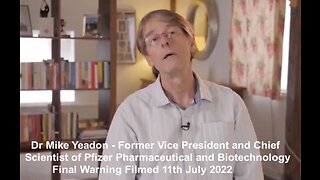 Dr Michael Yeadon, Former Pfizer Vice President : MY FINAL WARNING TO MANKIND