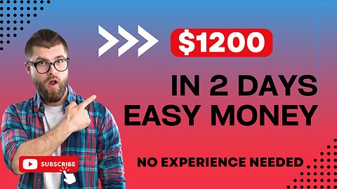 All You Need is A Phone! $1,200 in Two Days!! - FAST MONEY!!!
