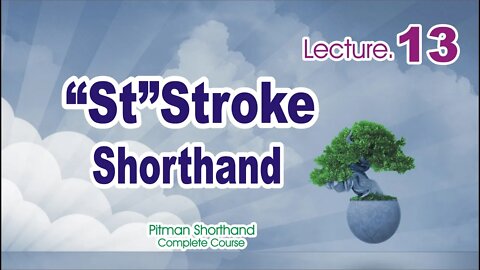 Pitman Shorthand (a small Loop St & Sd)-Class 13|Pitman shorthand course|Sadar Khan Tv