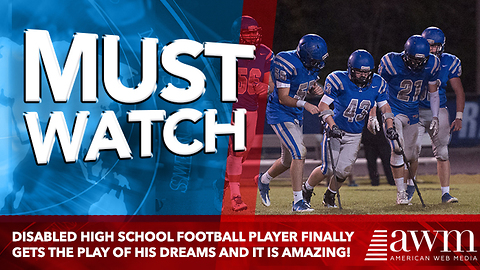 Disabled High School Football Player Finally Gets The Play Of His Dreams And It Is Amazing!