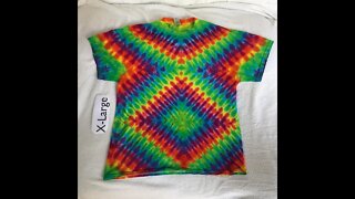 Tie Dye Rainbow Diamond Tee