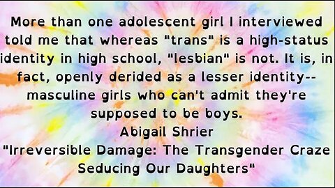 Book Review: Irreversible Damage: The Transgender Craze Seducing Our Daughters