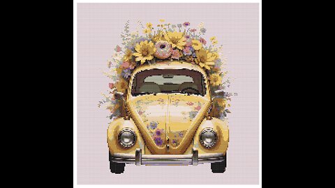 Floral Beetle Cross Stitch Pattern by Welovit | welovit.net | #welovit