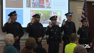 Two Rivers swears in 'unprecedented' five new full-time police officers