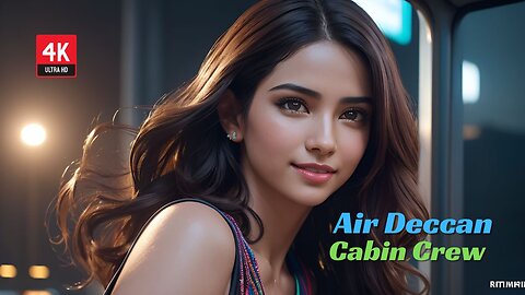 4k Ai Lookbook Girl Air Deccan | cabin crew dress #ailookbookgirl #aibeauty