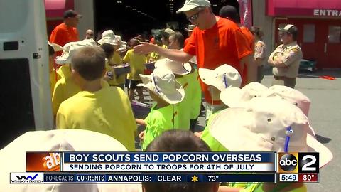 Baltimore Boy Scouts team up with DHL to ship popcorn to troops