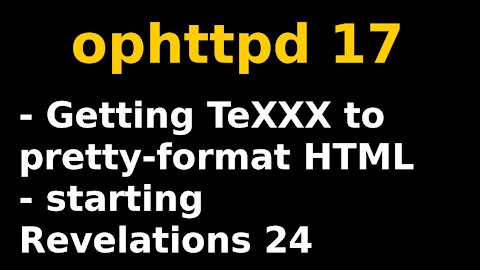 Writing an HTML formatter for TeXXX | ophttpd 17