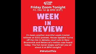 Stand4THEE Friday Night Zoom Dec 1 - A look back at the week