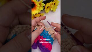 How to crochet rhomb stitch short video tutorial by marifu6a