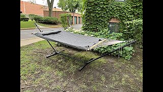 ANOW 2 Person Hammock with 12FT Heavy Duty Steel Stand, Double Rope Hammock with Detachable Pil...