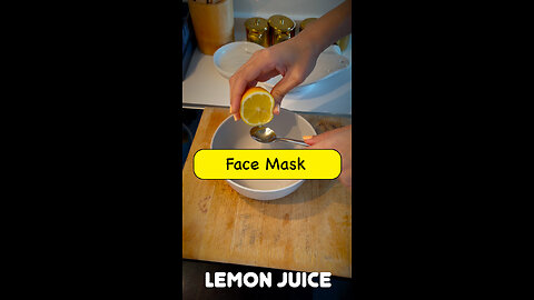 a face mask made with rosewater and lemon juice