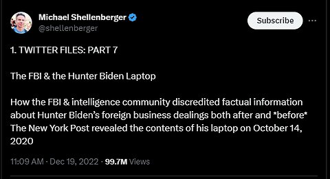 Dark Angel News - The Twitter Files Part 7 / The FBI and The Hunter Biden Lap Top