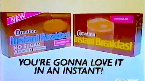 "You're Gonna Love It In An Instant" 1980's Carnation Instant Breakfast Commercial (1986)