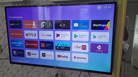 A Launcher Mais Lind4 para a sua Android TV ou TVBox da Google Play Store FLauncher