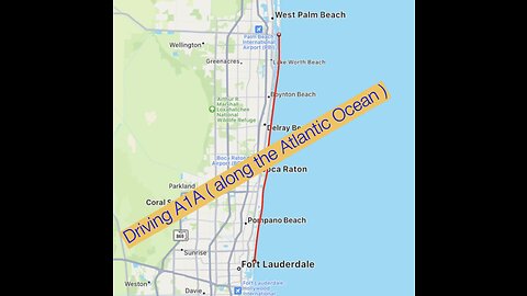 Donald Trump's Mar-a-Lago home driving from Fort Lauderdale A1A ( along Atlantic Ocean )
