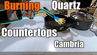 Quartz Countertop Heat Torture Test | Cambria Quartz | Hot Pans And Propane Torch | THE HANDYMAN |