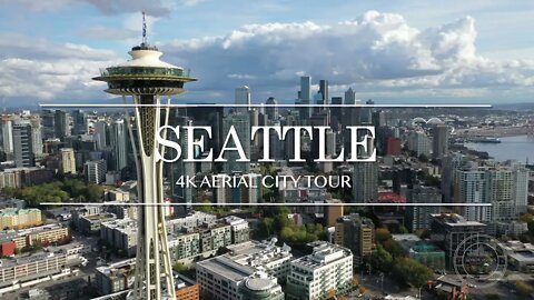 Amazing SEATTLE CITY DRONE TOUR! 4K AERIAL FOOTAGE 2160p