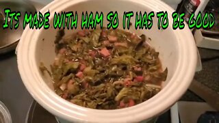 What's cooking with the Bear...Collard greens in the crock pot