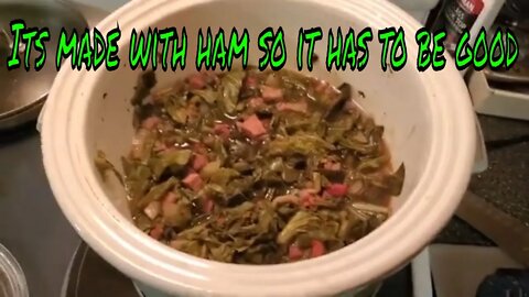 What's cooking with the Bear...Collard greens in the crock pot