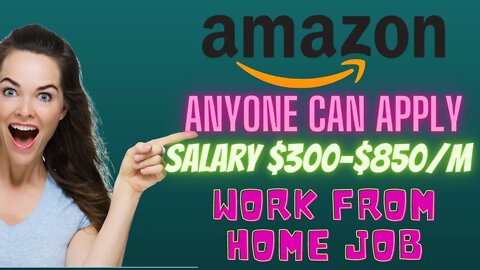 WORK FROM HOME 🏠ONLINE JOBS FROM HOME | AMAZON JOBS | Online Jobs For Students |Work From Home Jobs