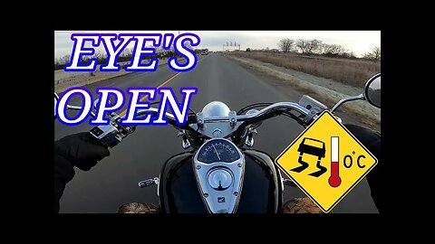 Watching For Ice On My Way To Hwy 49 On The Honda VTX 1300