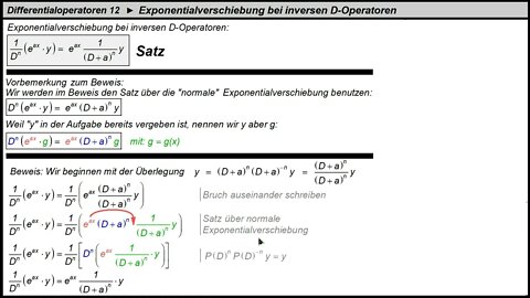 Differentialoperatoren 12 ► Exponentialverschiebung bei inversen D-Operatoren