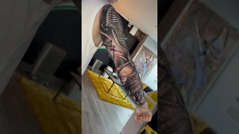 Egyptian Arm Sleeve Tattoo #shorts #tattoos #inked #youtubeshorts