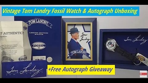 Tom Landry Fossil Watch & Autograph 🔥 Free Giveaway 🔥 Vintage Auto Dallas Cowboys Toy & Card Opening