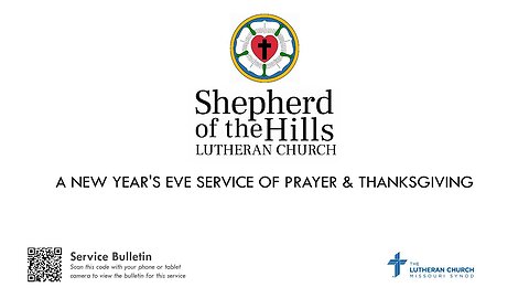 NEW YEAR'S EVE SERVICE OF PRAYER & THANKSGIVING (2023-12-31 5:00 PM)