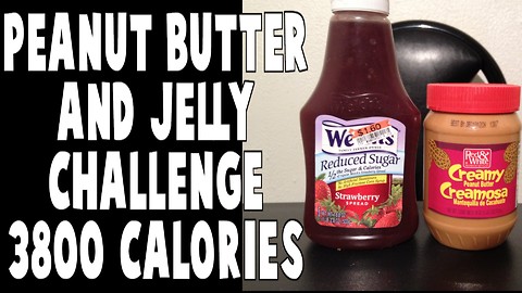 Extreme peanut butter & jelly eating challenge