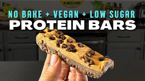 Homemade Chocolate Peanut Butter Protein Bars | Vegan - No Bake - 120 Calories