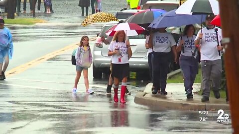 'Million father march' walks kids to school on their first day